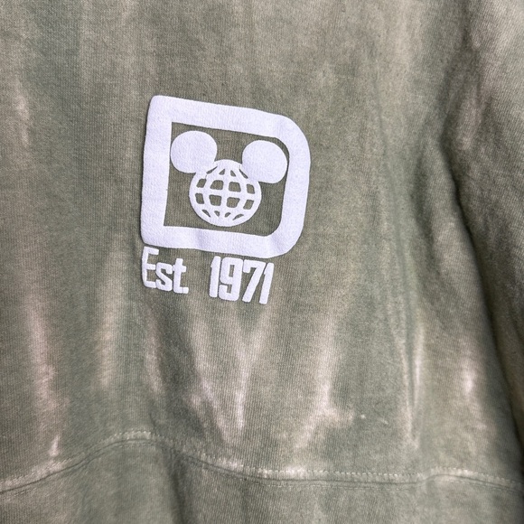 Disney Spirit Jersey Size Large Green Tie Dye Cotton - Picture 4 of 6